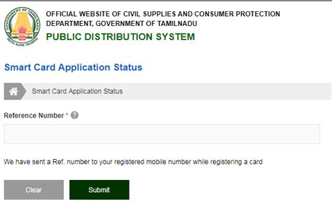 smart card application reference number|How to Apply & Check the Smart Ration Card Status .